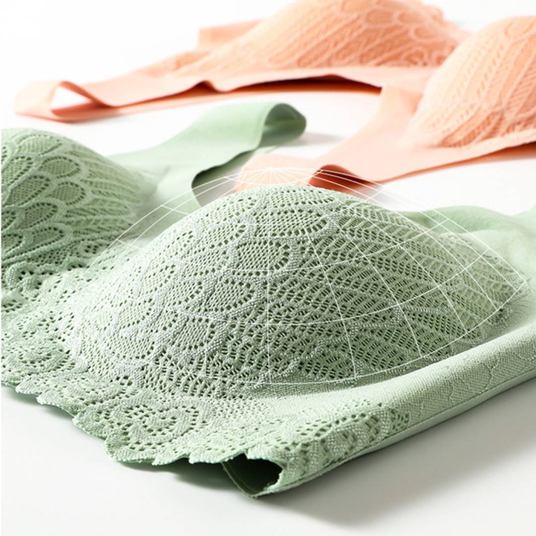Lismali 5D Seamless Bra Wireless Lace Bra Large Size For Women