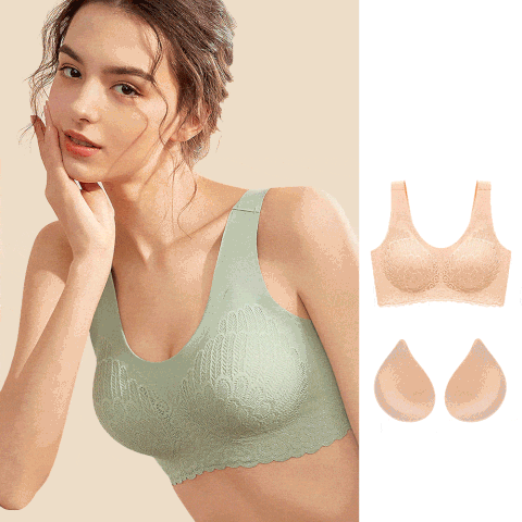 5D Seamless Bra Wireless Lace Bra Plus Size For Women