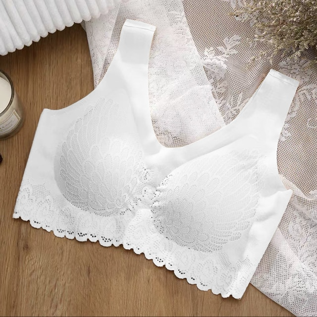5D Seamless Bra Wireless Lace Bra Plus Size For Women