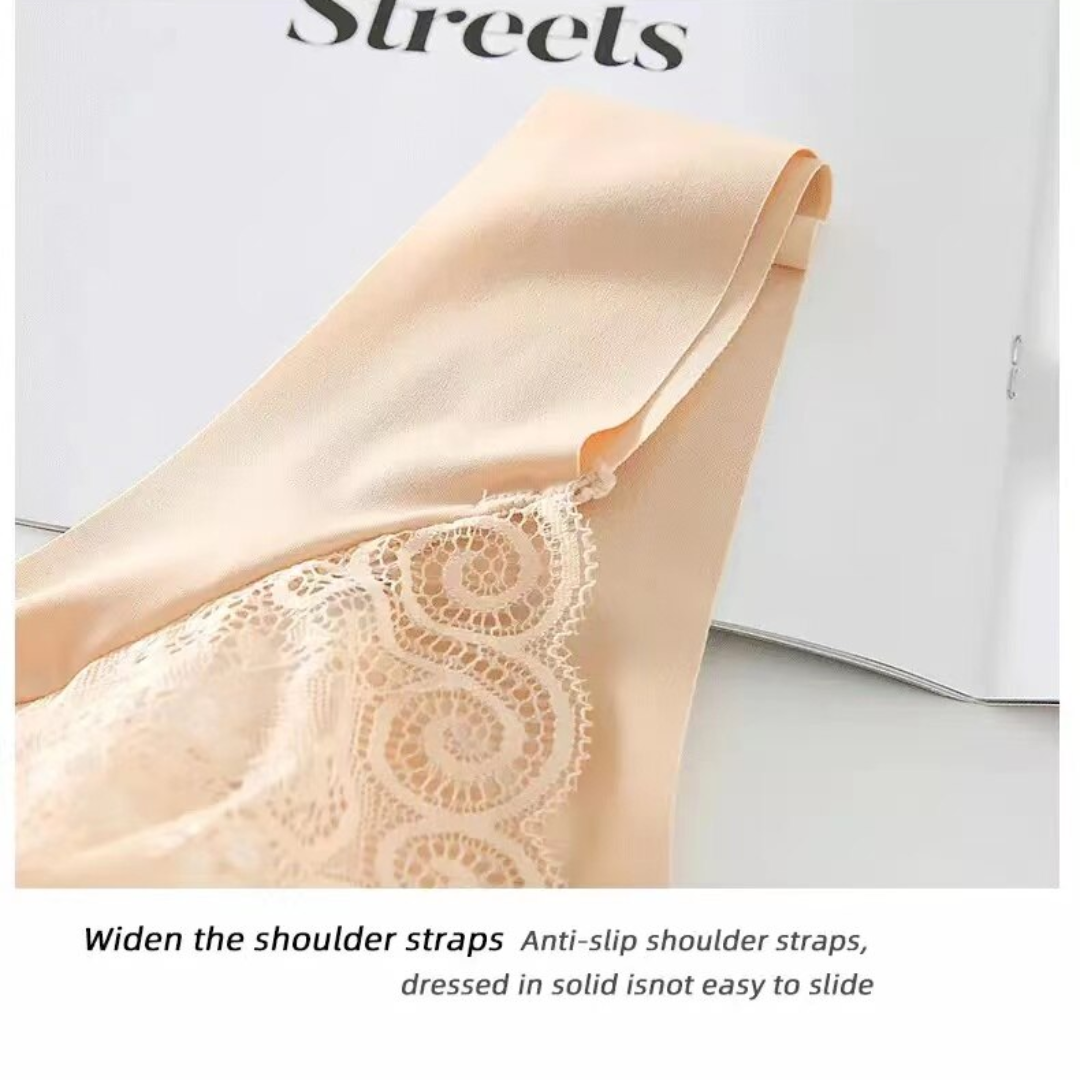 Lismali Seamless Bra Wireless Push Up Lace Bra Large Size For Women