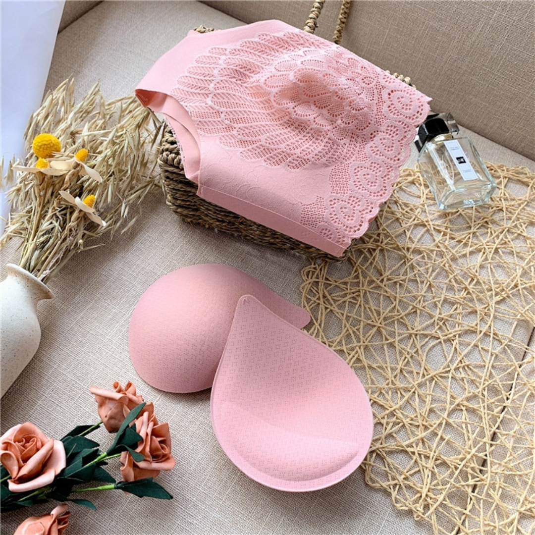 Lismali 5D Seamless Bra Wireless Lace Bra Large Size For Women
