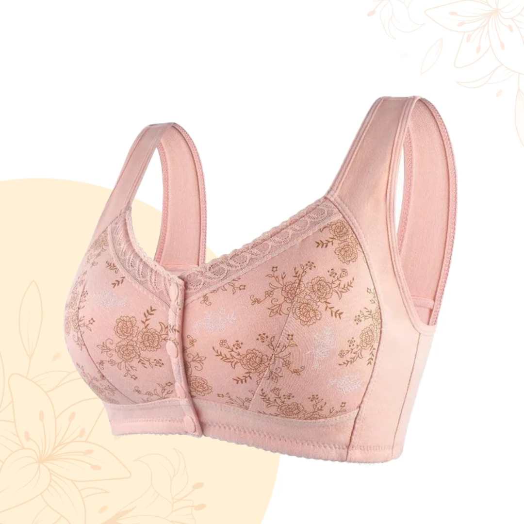 Rose Bra Wireless Front Button Bras Large Size For Women