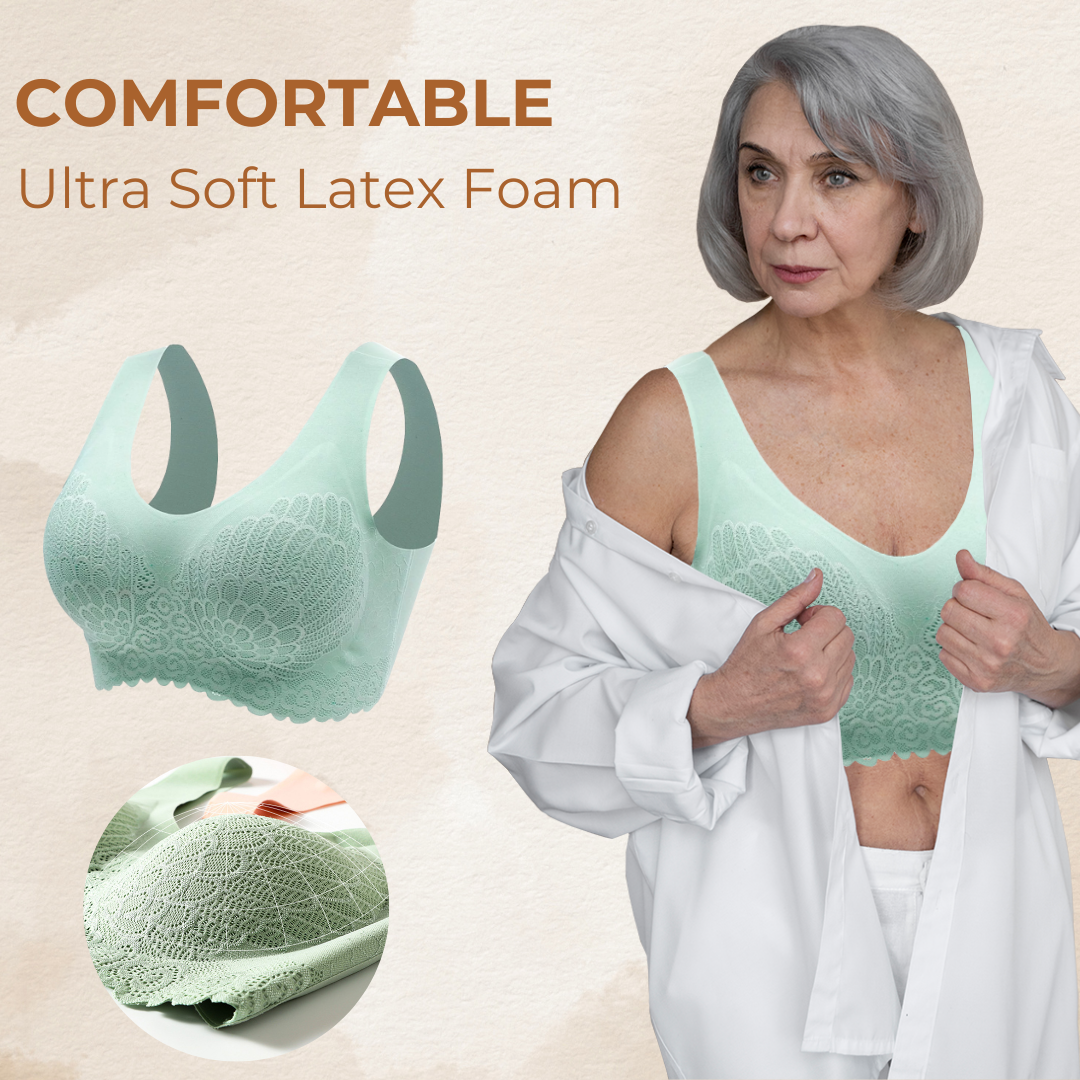 Lismali 5D Seamless Bra Wireless Lace Bra Large Size For Women
