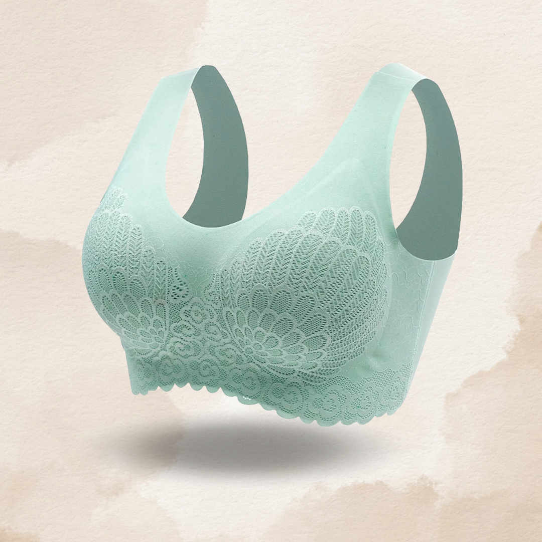 Lismali 5D Seamless Bra Wireless Lace Bra Large Size For Women