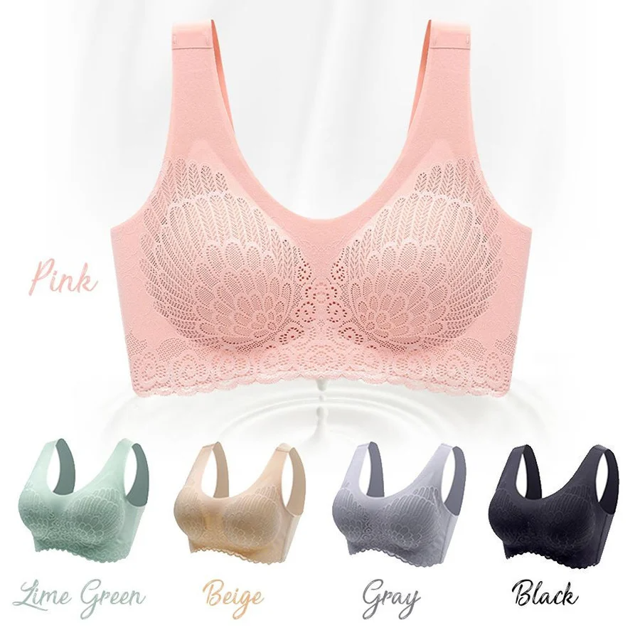 5D Seamless Bra Wireless Lace Bra Plus Size For Women