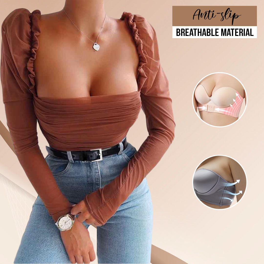 Lismali Bra - Front Buckle Strapless Wireless Bra