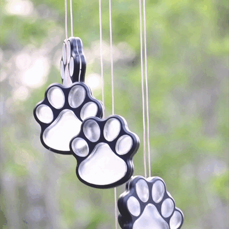 Paw Prints Solar Wind Chime