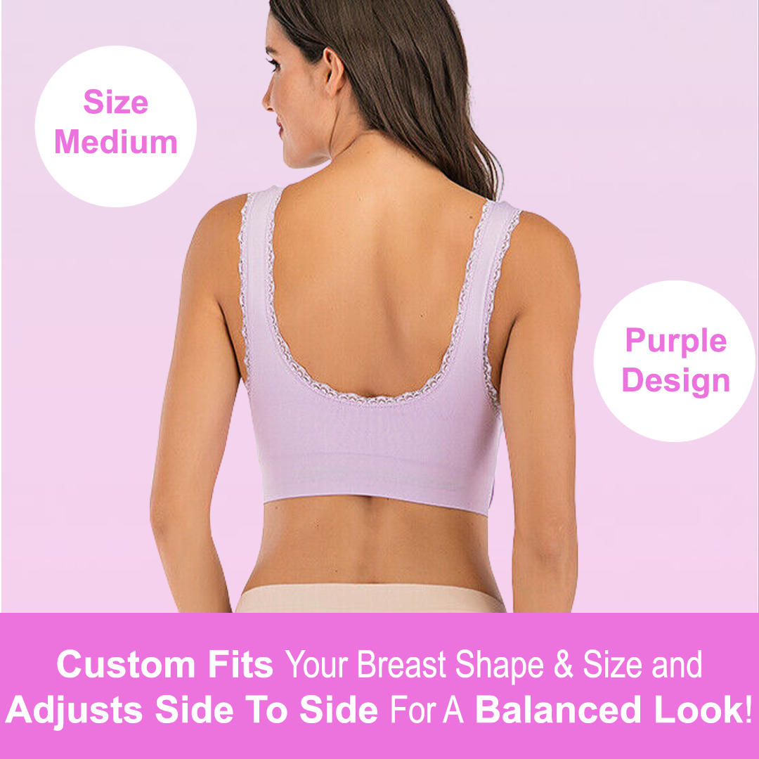 Lismali Comfy Corset Bra Front Cross Side Buckle Lace Bras
