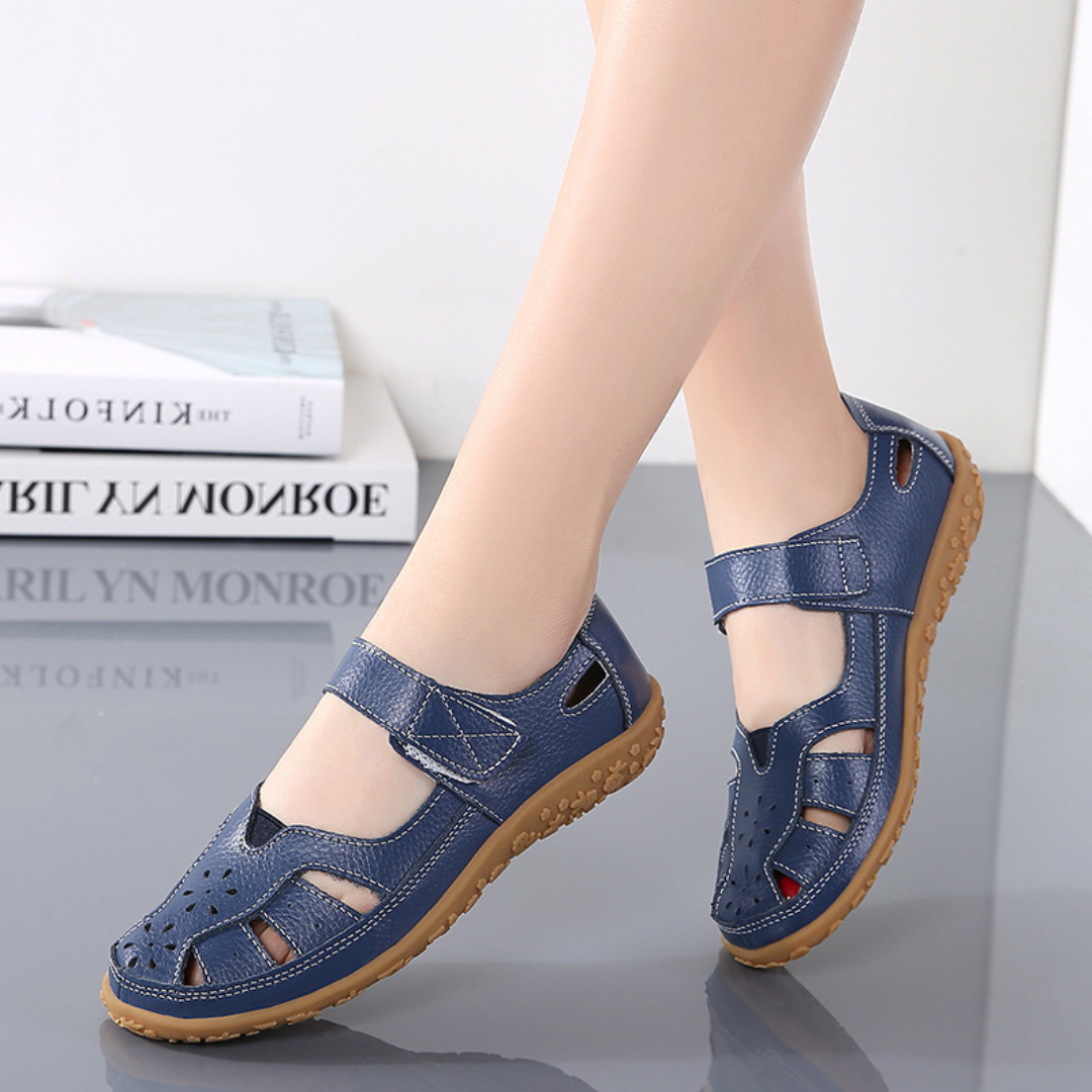 Lismali Uniqcomfy Wide Toe Box and Wide Size Leather Sandals