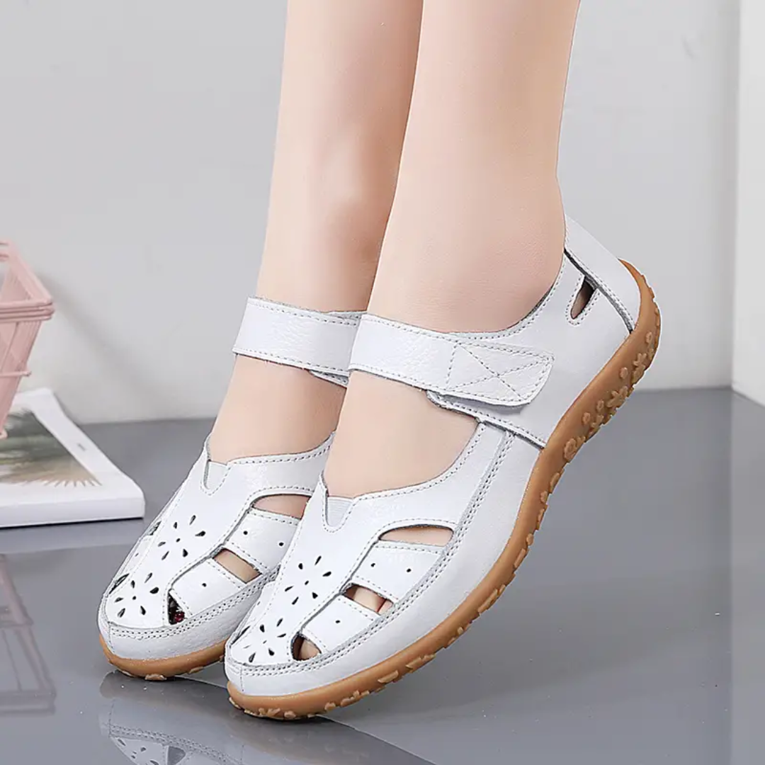 Lismali Uniqcomfy Wide Toe Box and Wide Size Leather Sandals