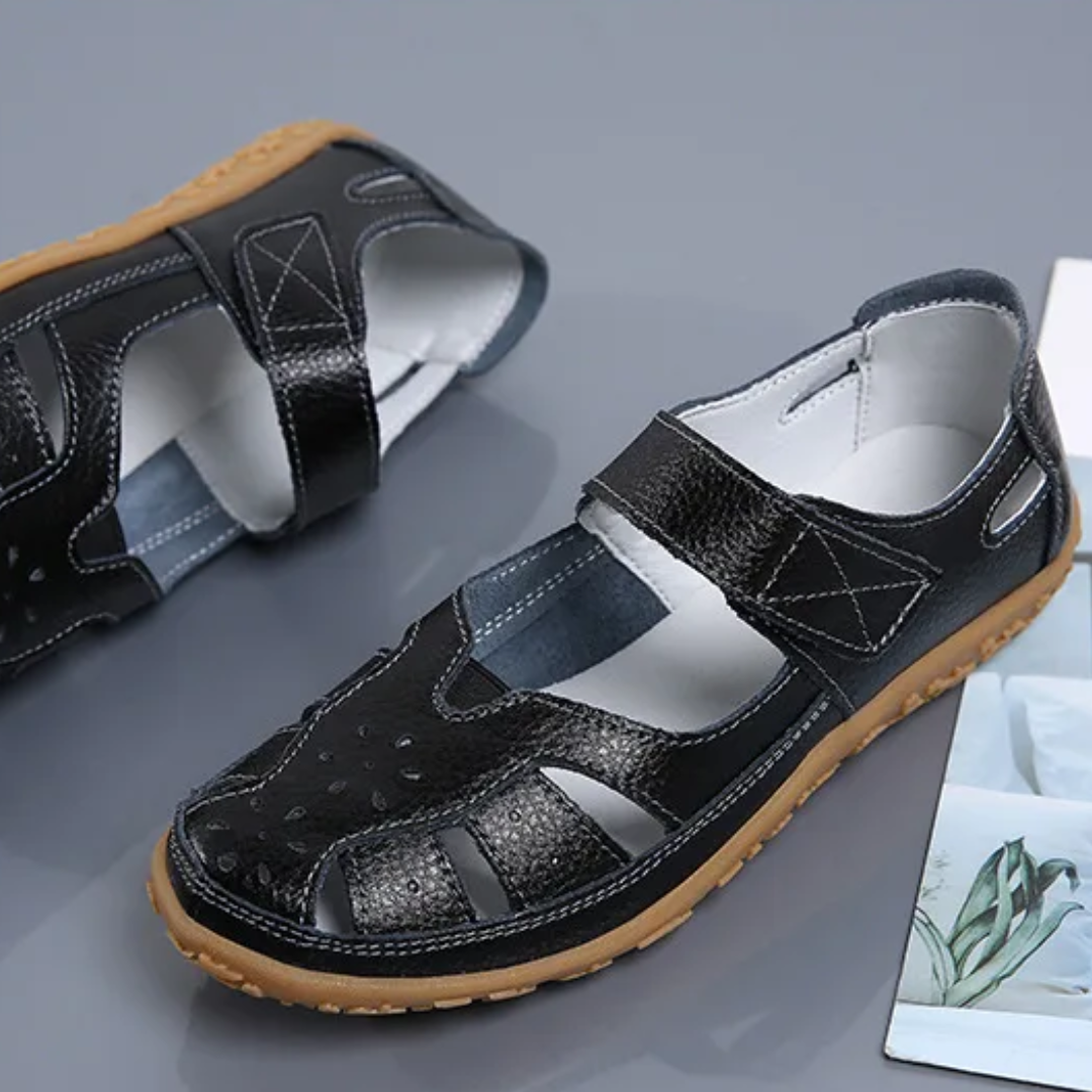 Lismali Uniqcomfy Wide Toe Box and Wide Size Leather Sandals