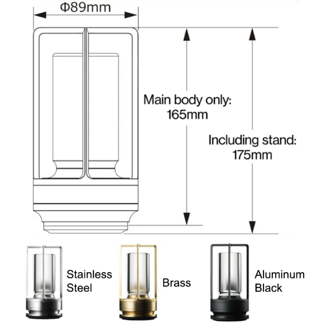 Lismali Home and Decor Ambient Table Lamp - Dimmable And Rechargeable Waterproof Desk Light