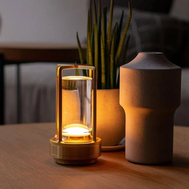 Lismali Home and Decor Ambient Table Lamp - Dimmable And Rechargeable Waterproof Desk Light