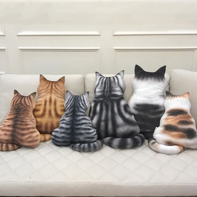 Lismali Home and Decor Cute Cat Throw Pillow