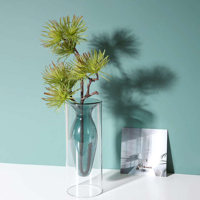 Lismali Home and Decor Double Layer Glass Vase