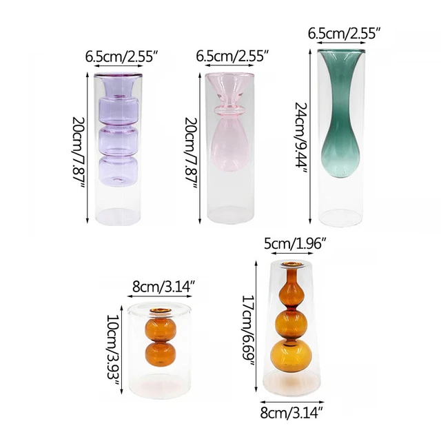Lismali Home and Decor Double Layer Glass Vase