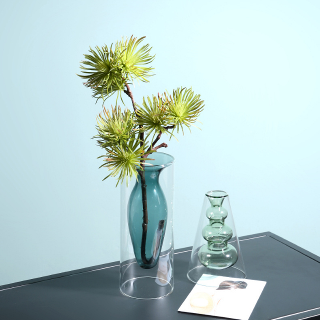 Lismali Home and Decor Double Layer Glass Vase