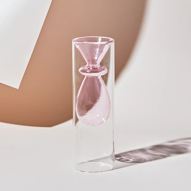 Lismali Home and Decor Double Layer Glass Vase