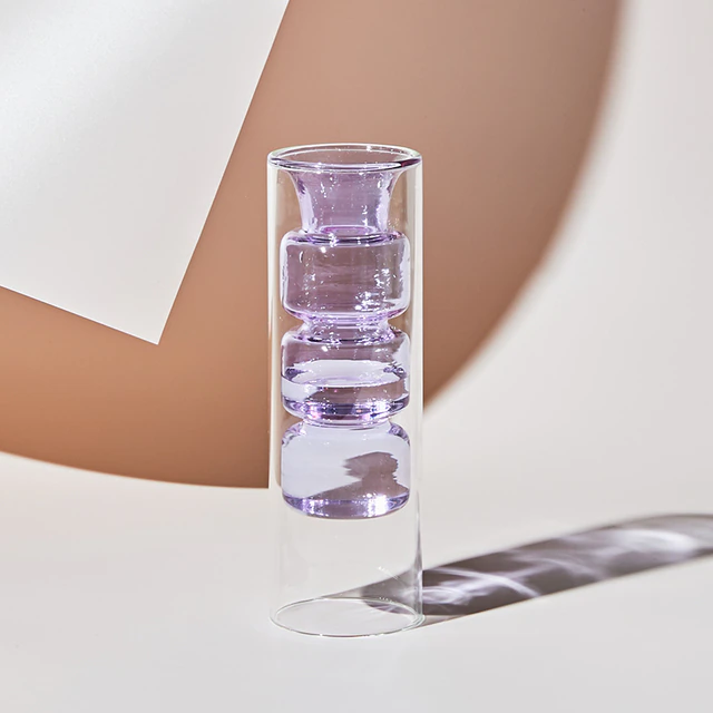 Lismali Home and Decor Double Layer Glass Vase