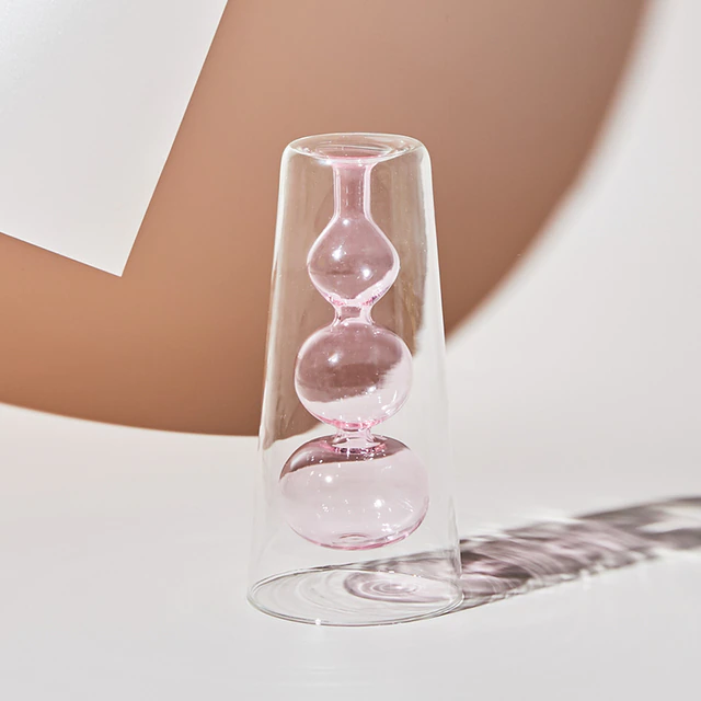 Lismali Home and Decor Double Layer Glass Vase