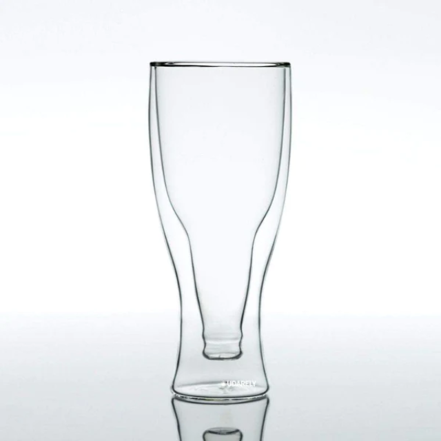 Lismali Home and Decor Double Wall Bottle-Shaped Glasses Transparent Glasses