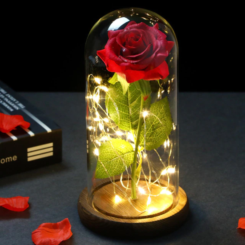 Lismali Home and Decor Eternal Galaxy Rose with LED Lights A Unique 2023 Mother's Day Gift