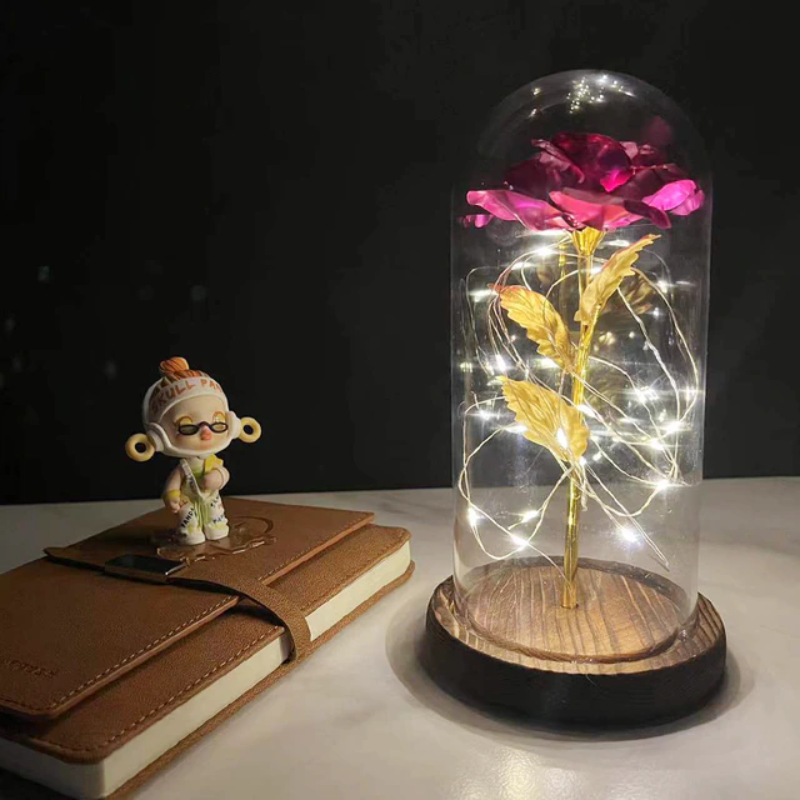 Lismali Home and Decor Eternal Galaxy Rose with LED Lights A Unique 2023 Mother's Day Gift