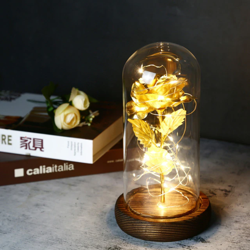 Lismali Home and Decor Eternal Galaxy Rose with LED Lights A Unique 2023 Mother's Day Gift