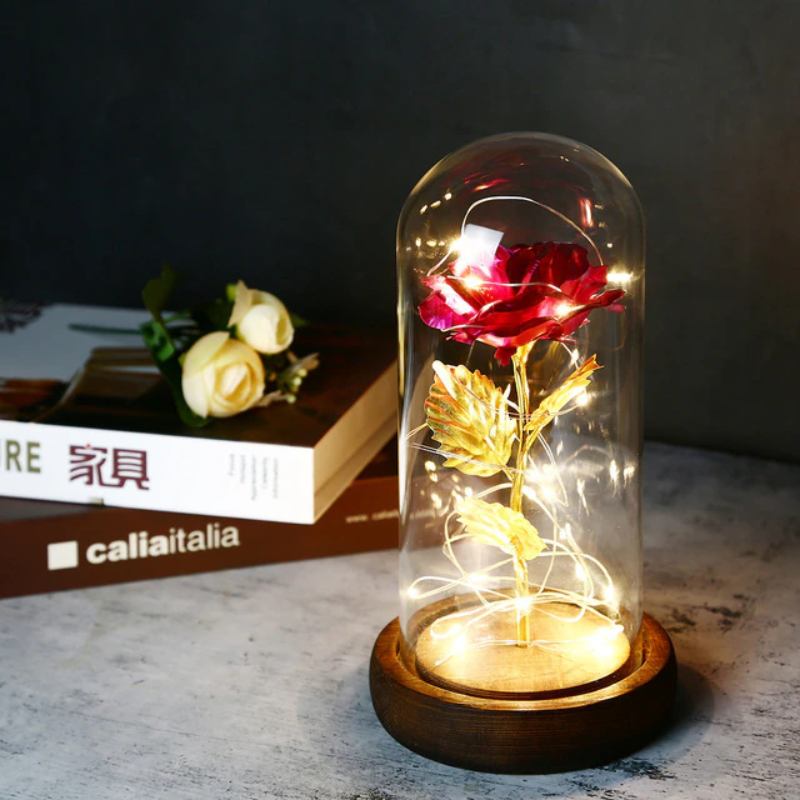 Lismali Home and Decor Eternal Galaxy Rose with LED Lights A Unique 2023 Mother's Day Gift