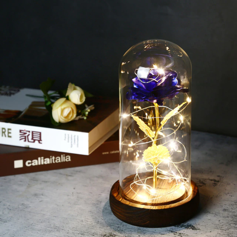 Lismali Home and Decor Eternal Galaxy Rose with LED Lights A Unique 2023 Mother's Day Gift