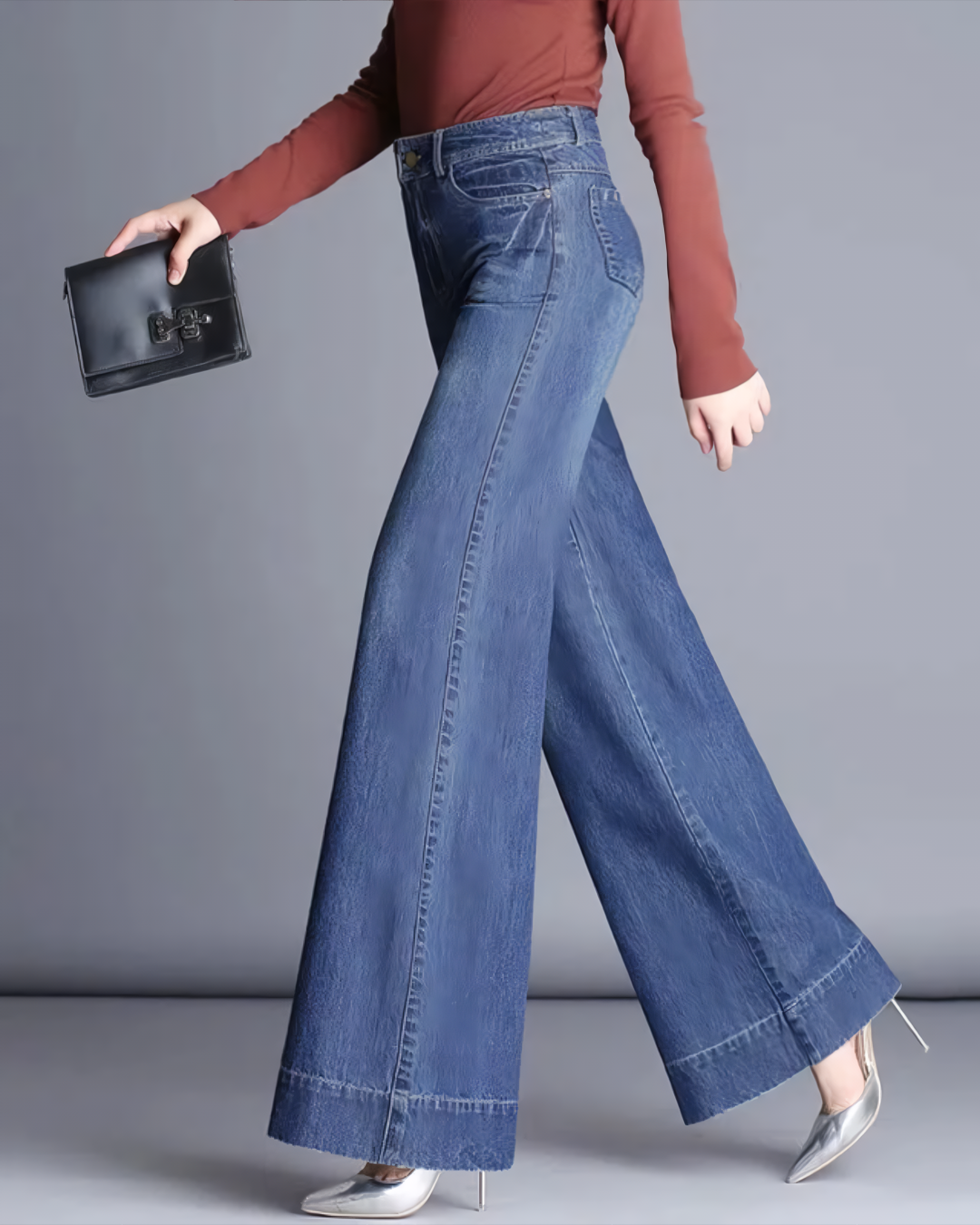 Lismali Straight High-Rise Flare Jeans