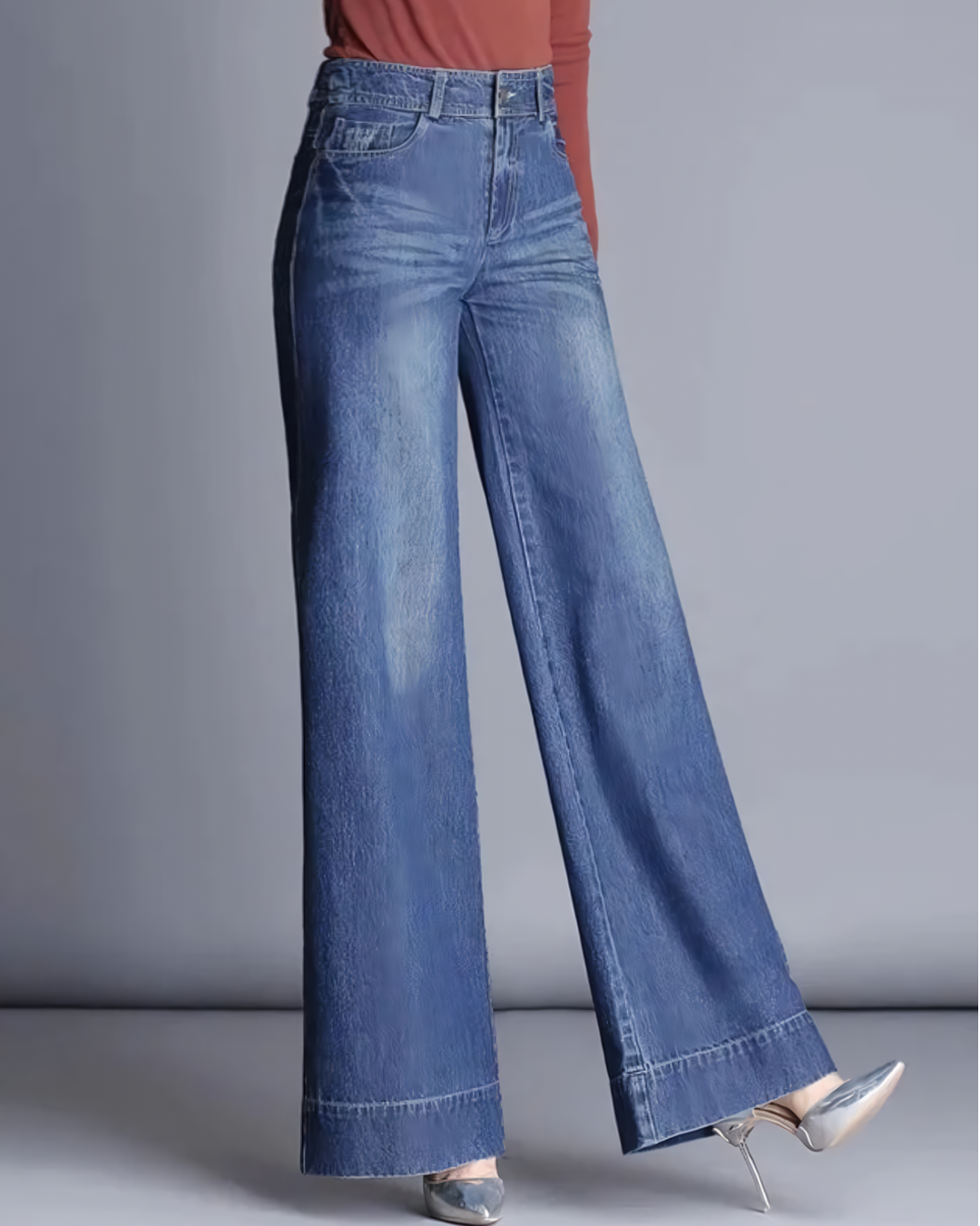 Lismali Straight High-Rise Flare Jeans