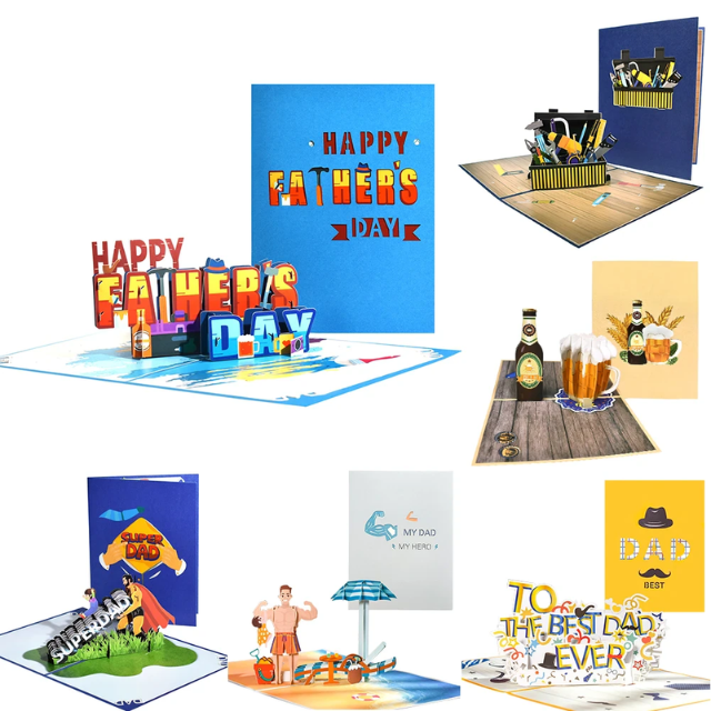 Lismali Home and Decor Happy Father's Day Pop Up Card