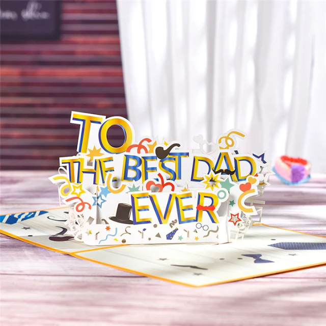 Lismali Home and Decor Happy Father's Day Pop Up Card