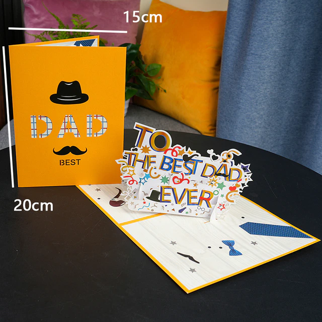 Lismali Home and Decor Happy Father's Day Pop Up Card