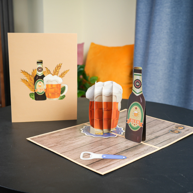 Lismali Home and Decor Happy Father's Day Pop Up Card