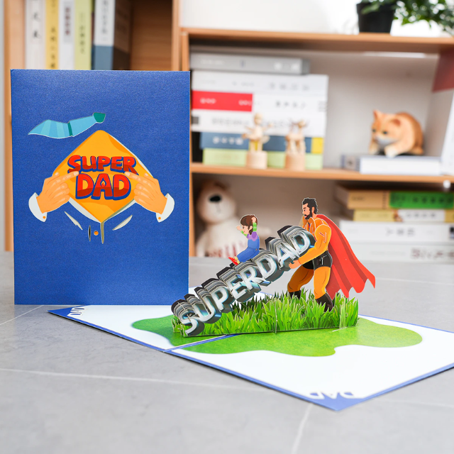 Lismali Home and Decor Happy Father's Day Pop Up Card