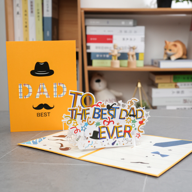 Lismali Home and Decor Happy Father's Day Pop Up Card