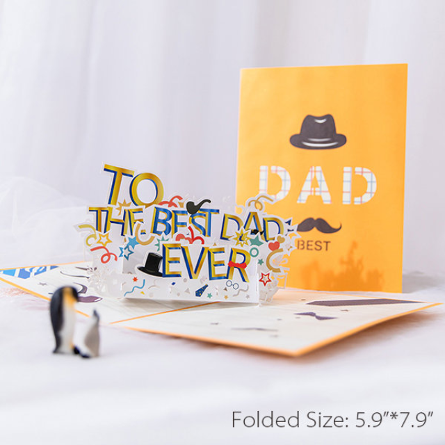 Lismali Home and Decor Happy Father's Day Pop Up Card