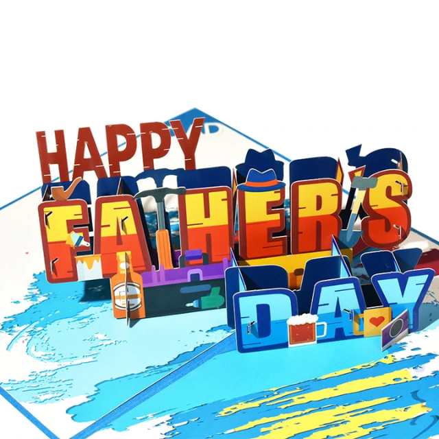 Lismali Home and Decor Happy Father's Day Pop Up Card