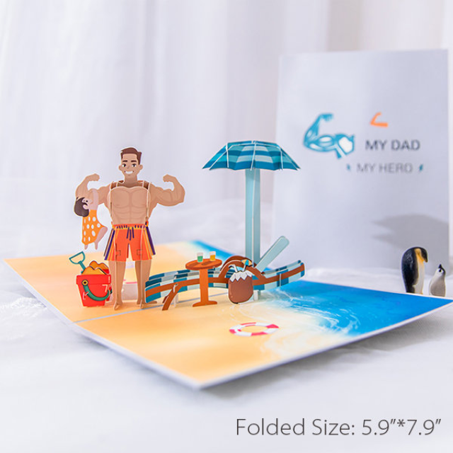 Lismali Home and Decor Happy Father's Day Pop Up Card