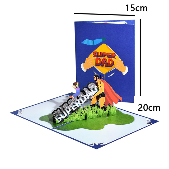 Lismali Home and Decor Happy Father's Day Pop Up Card