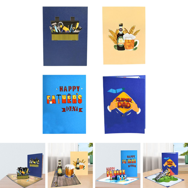 Lismali Home and Decor Happy Father's Day Pop Up Card