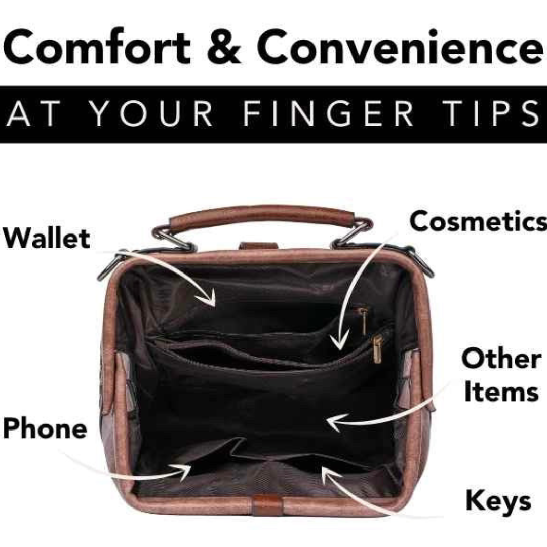 Honeycomb Rivets Leather Crossbody Bag