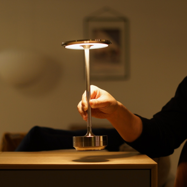 Lismali Home and Decor I-Shaped Table Lamp - Dimmable And Rechargeable Waterproof Desk Light