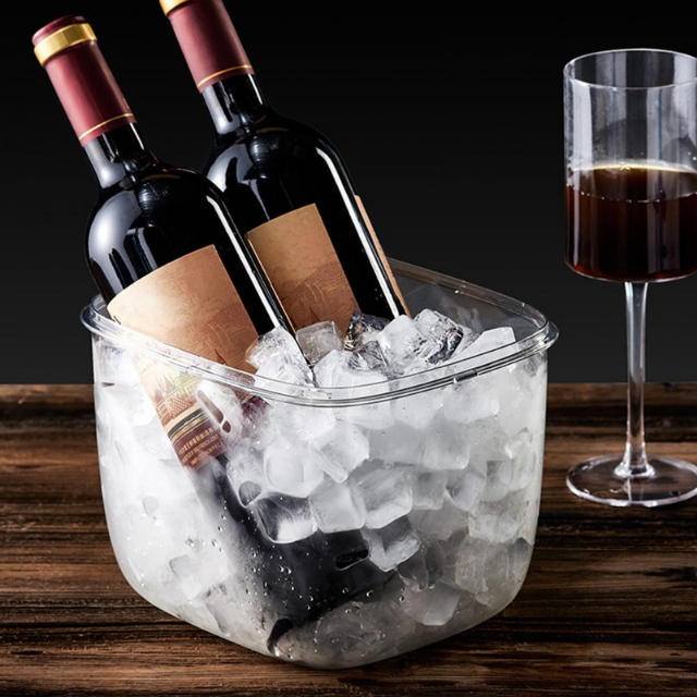 Lismali Home and Decor Ice Bucket - Portable Transparent Box