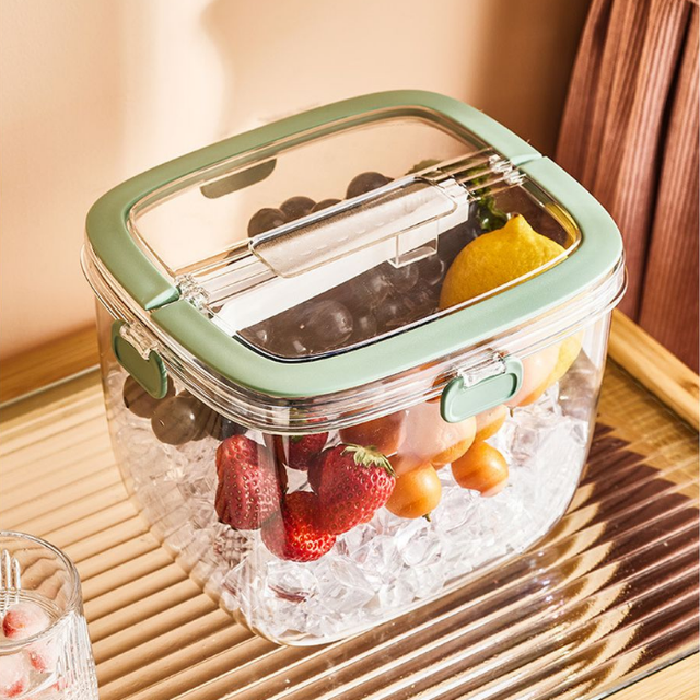 Lismali Home and Decor Ice Bucket - Portable Transparent Box