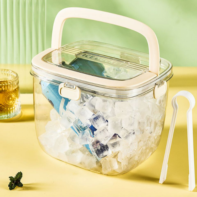 Lismali Home and Decor Ice Bucket - Portable Transparent Box