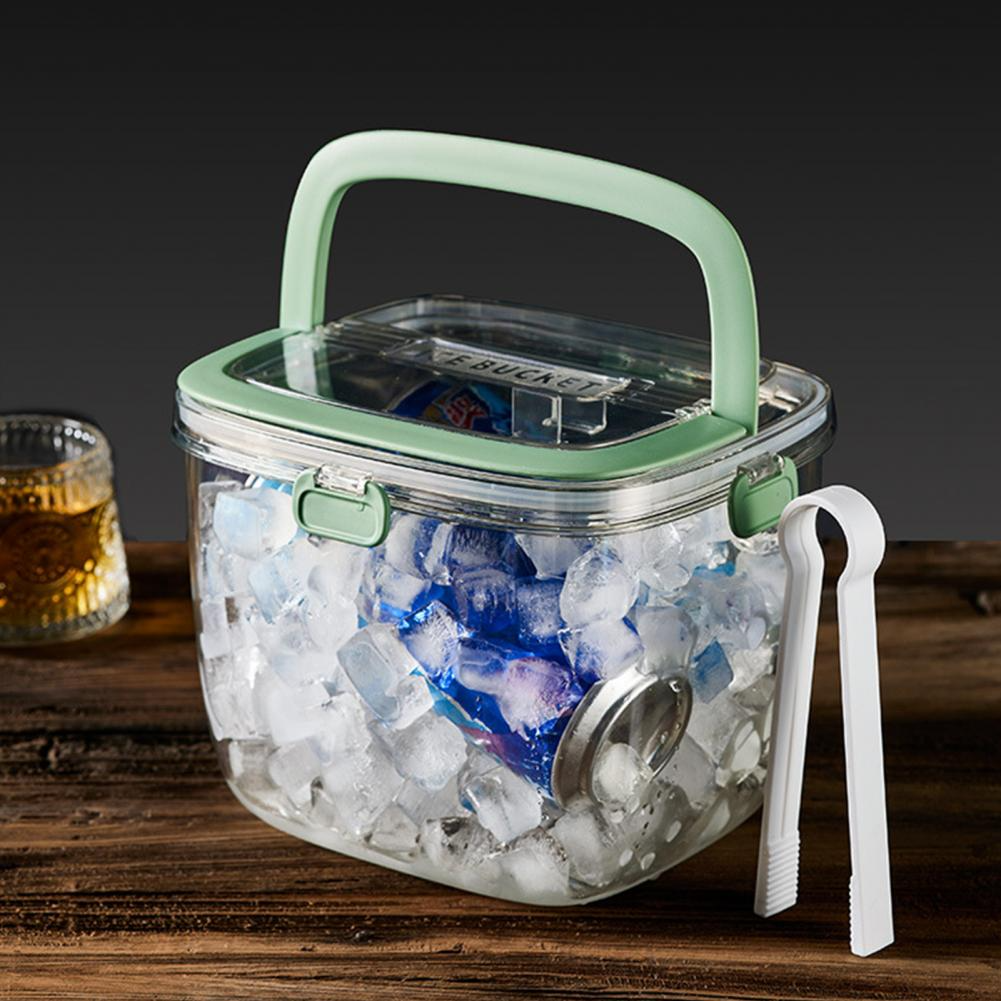 Lismali Home and Decor Ice Bucket - Portable Transparent Box