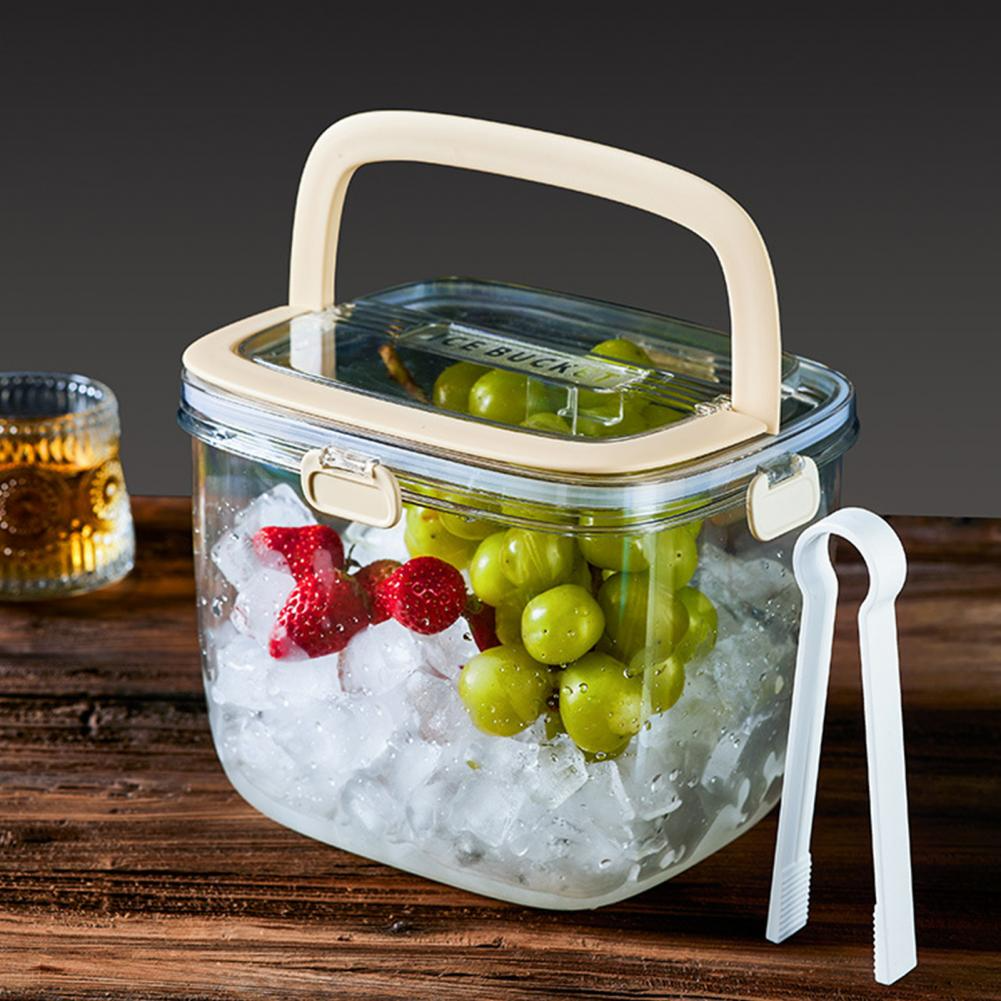 Lismali Home and Decor Ice Bucket - Portable Transparent Box